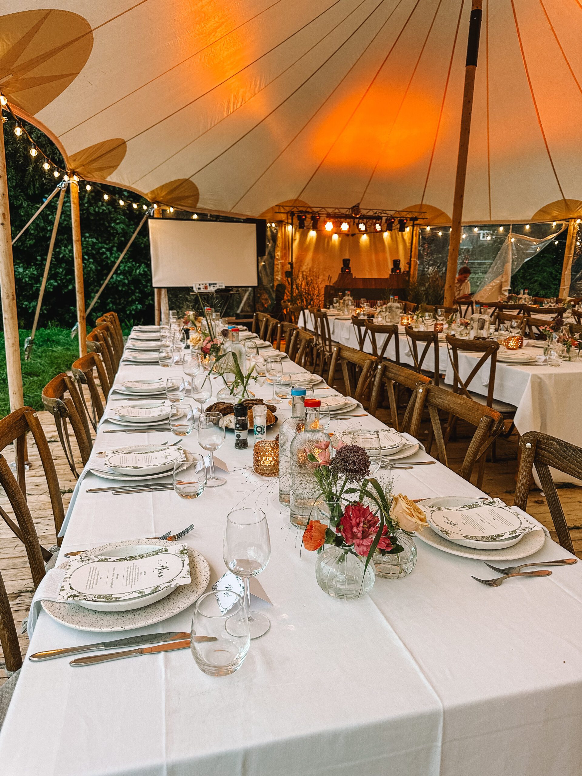 Bruiloft diner met catering en styling door Dufais